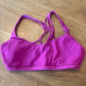 Women's Pink Strappy Sports Bra